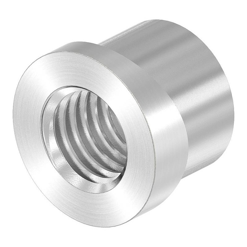Gewindehülse, passend zu Torband 120-M12-VA, für Rohr 42,4mm, V2A