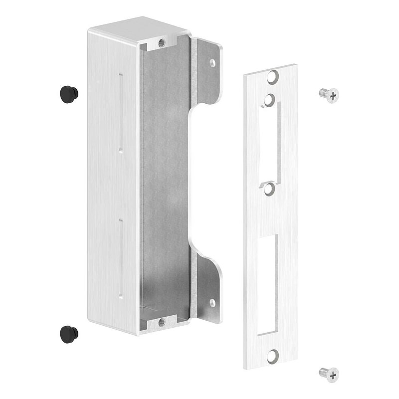 Stainless steel counter case square, for 72mm spacing, for welding, 40mm, AISI304