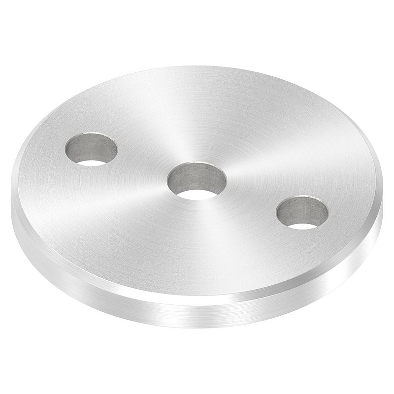 Ankerplatte Ø 80x8mm, mit Rundschliff und Fase, V2A