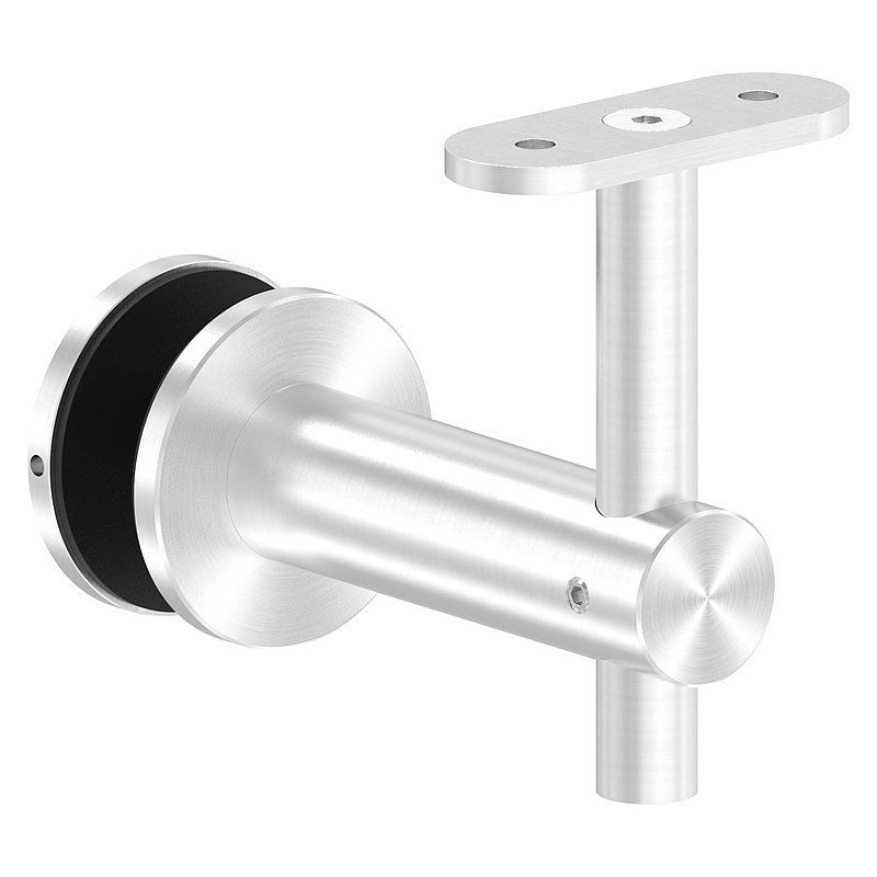 Handrail holder for glass, handrail connection plate flat, AISI304