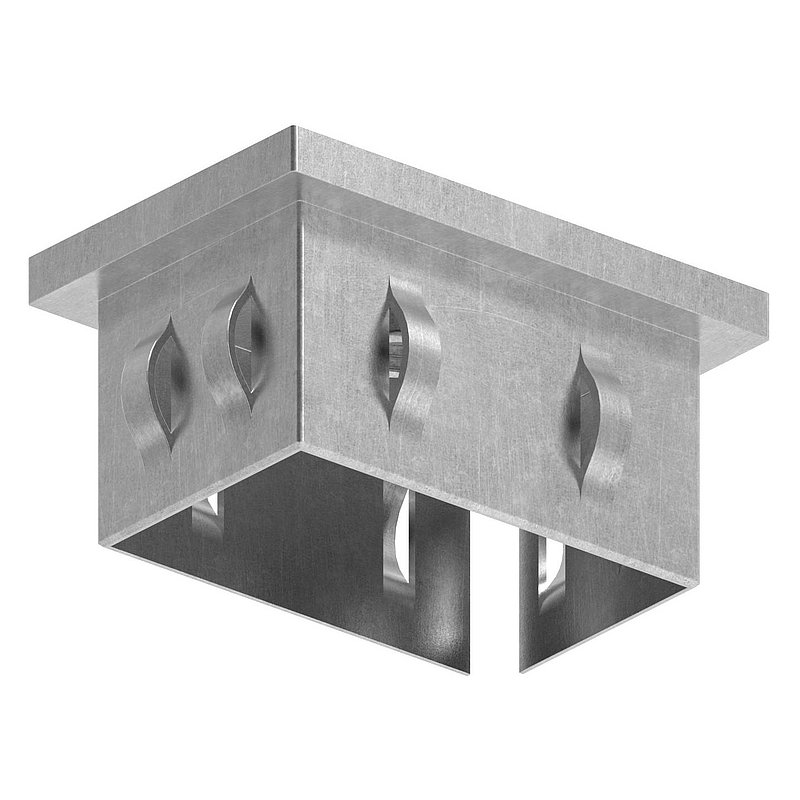 Stahleinschlagkappe, für, Rechteckrohr 60x40mm