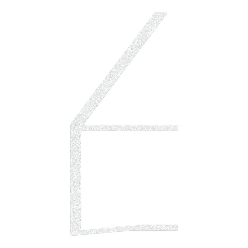 Regenrinne für Vordächer, Glas 17,52mm, L: 3000mm, E4/EV1