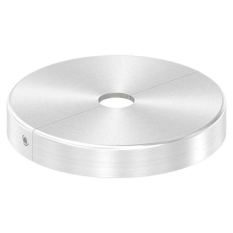 Rosace de recouvrement, 76x12mm, perçage Ø 12.5mm, en deux parties, V2A