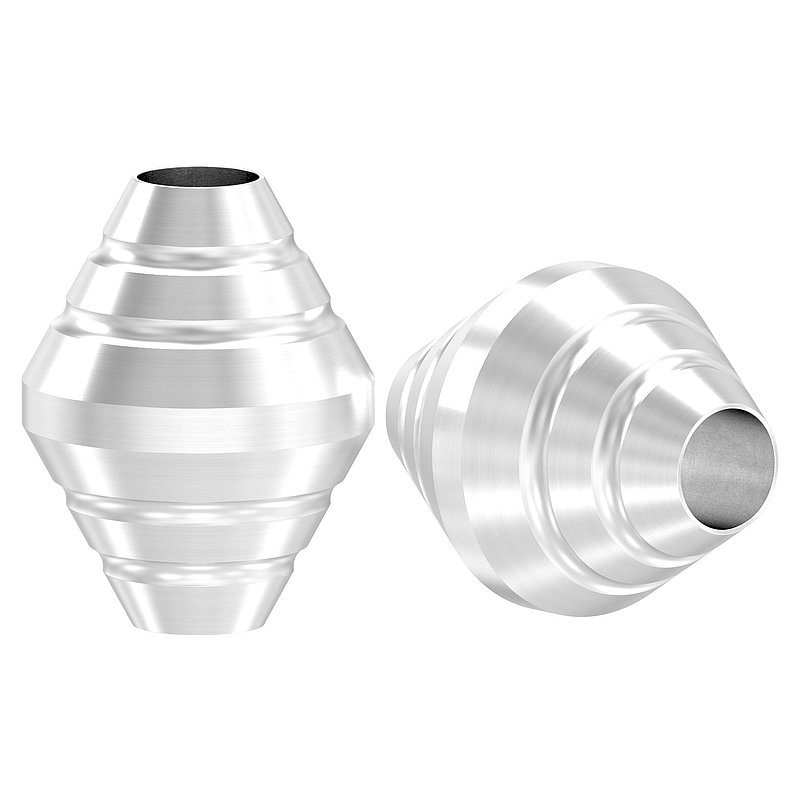 Douille décorative avec trou de passage Ø 12,2mm, V2A