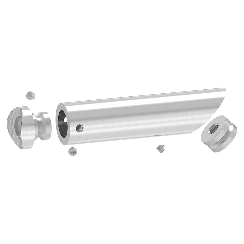 Angled tube spacer, for tube connection 42.4 mm, AISI304