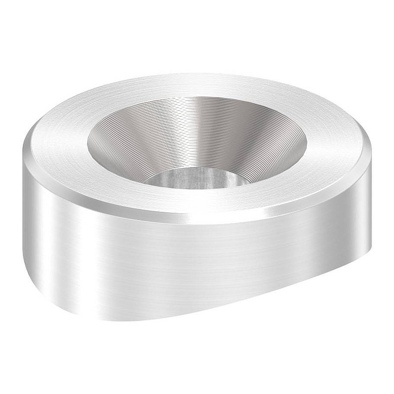 Ausgleichsstück (mit Senkung) für Rohr 42,4mm, Ø 20mm, V2A