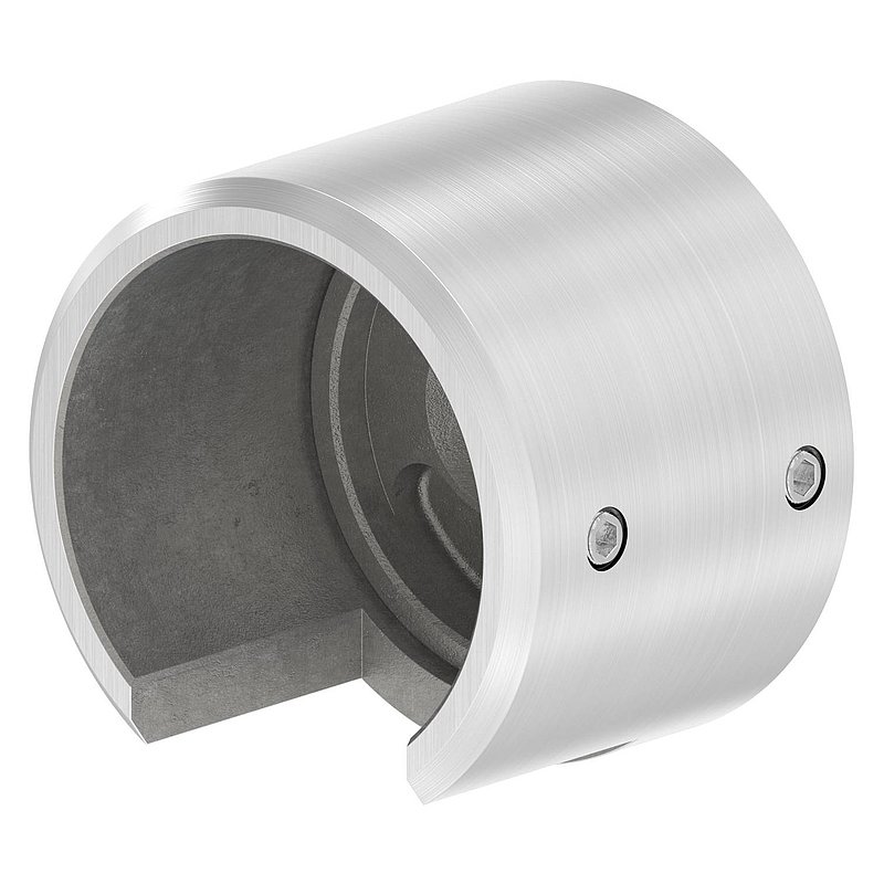 Wandbefestigung für Nutrohr 42,4mm, rechts, V4A