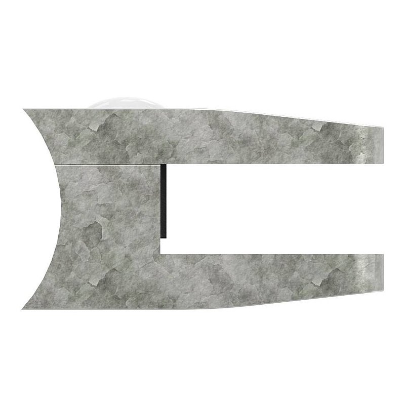 Glass terminal Mod. 34, connection: 48.3mm, raw zinc