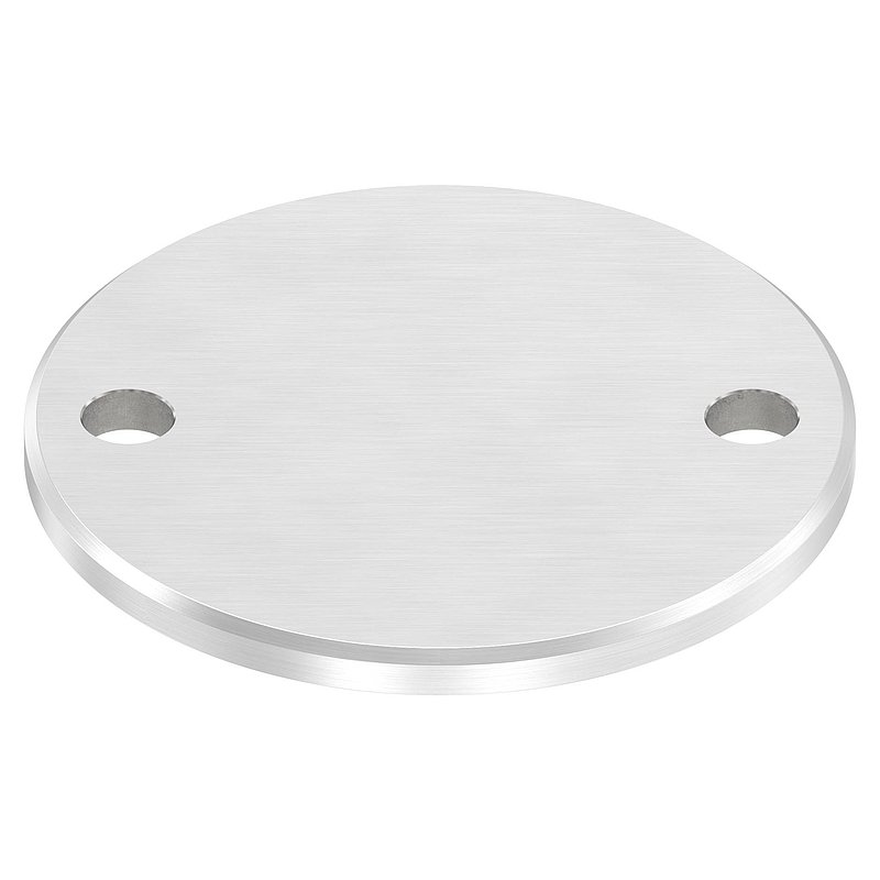 Ankerplatte Ø 100x6mm, mit Längsschliff und Fase, V2A