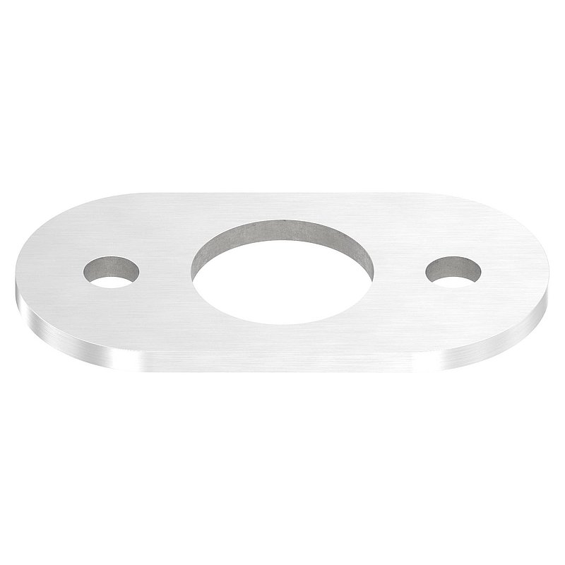 Ankerplatte, 125x65x6mm, mit Längsschliff, V2A