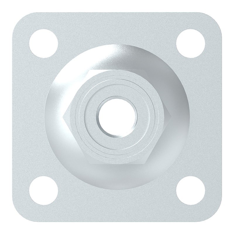 Adjustable wall plate for M16, galvanised