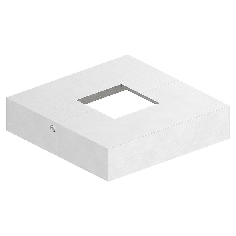 Rosace de recouvrement, 109x109x25mm, carré, en deux parties, V4A