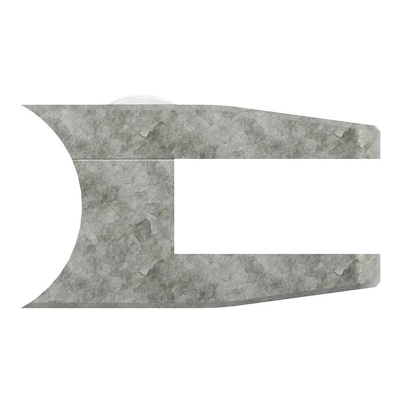 Glasklemme Mod. 35, Anschluss: 42,4mm, Zink roh