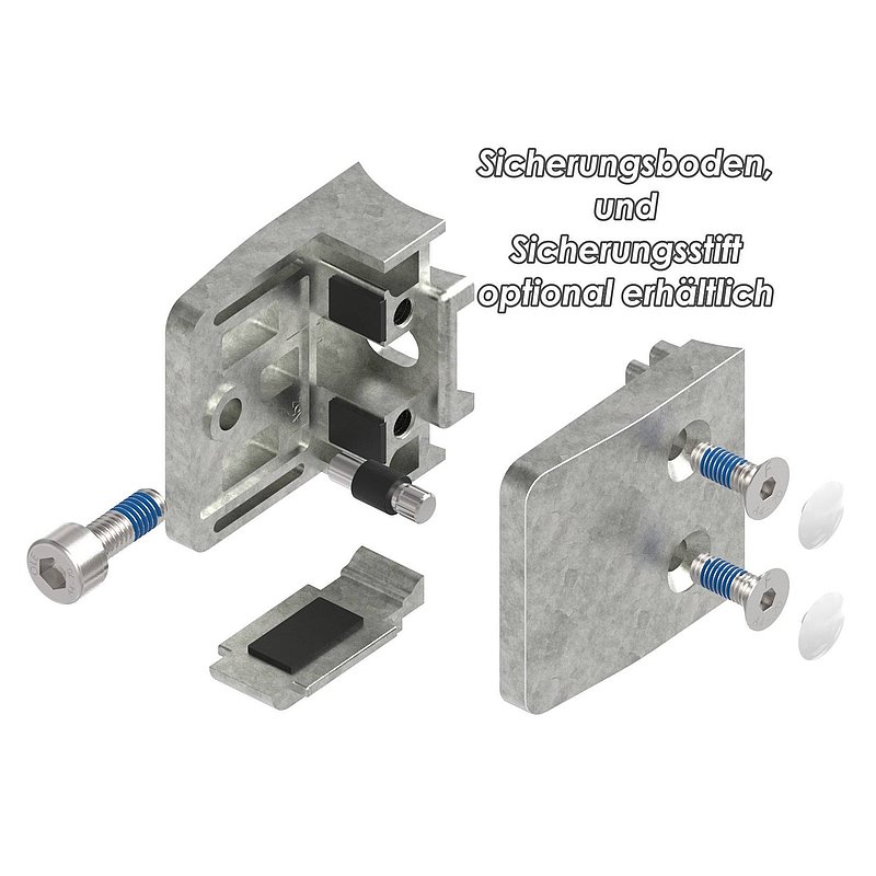 Glass clamp Mod. 34, connection: 60.3mm, raw zinc