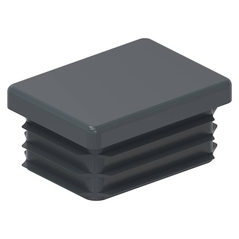 Bouchon plastique pour tube rectangle 40x30mm