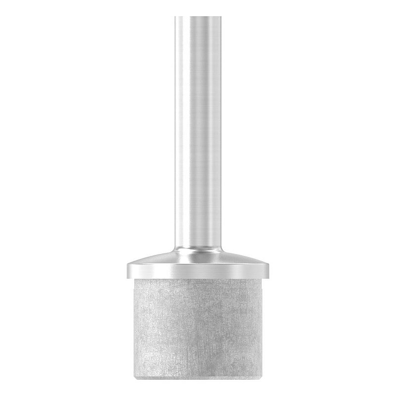 Rohrabschlussstopfen mit Stift für Rohr 42,4x2,0mm, V2A
