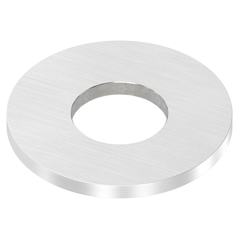 Ankerplatte Ø 80x6mm, mit Längsschliff, V2A