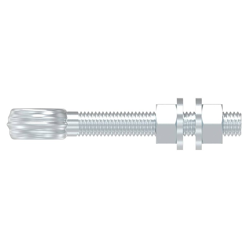 Boulon à œil pour gond à souder 121-M12, galvanisé par électrolyse