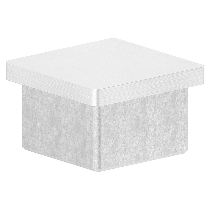 Capuchon à enfoncer, pour tube 40x40x3,0mm, V2A