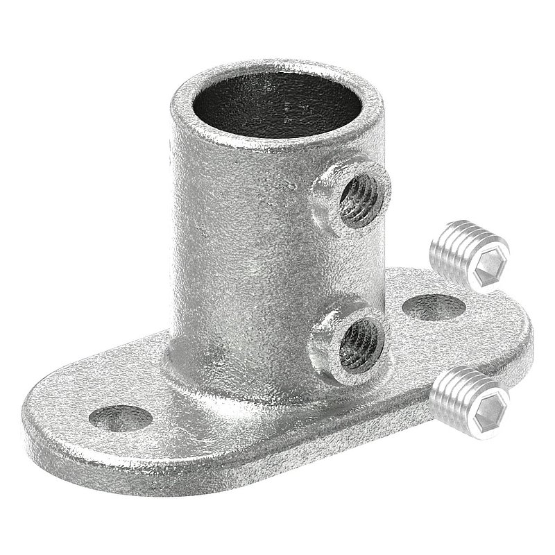 Support mural avec 2 trous de fixation, pour tube Ø 33,7mm