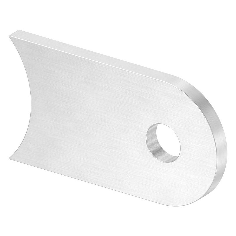 Weld-on bracket, 50x30x4mm, ground, AISI304