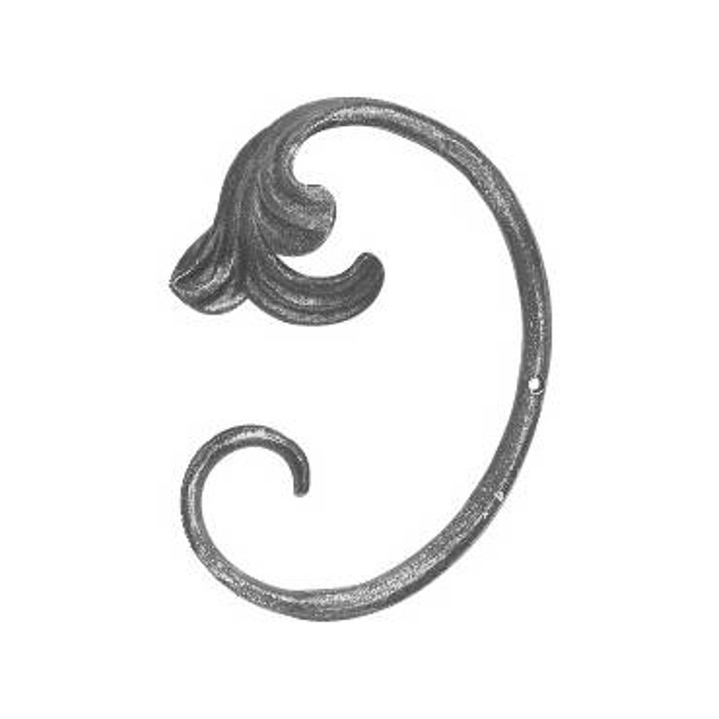 Volute en forme de C Ø10mm, 170x120mm, gauche