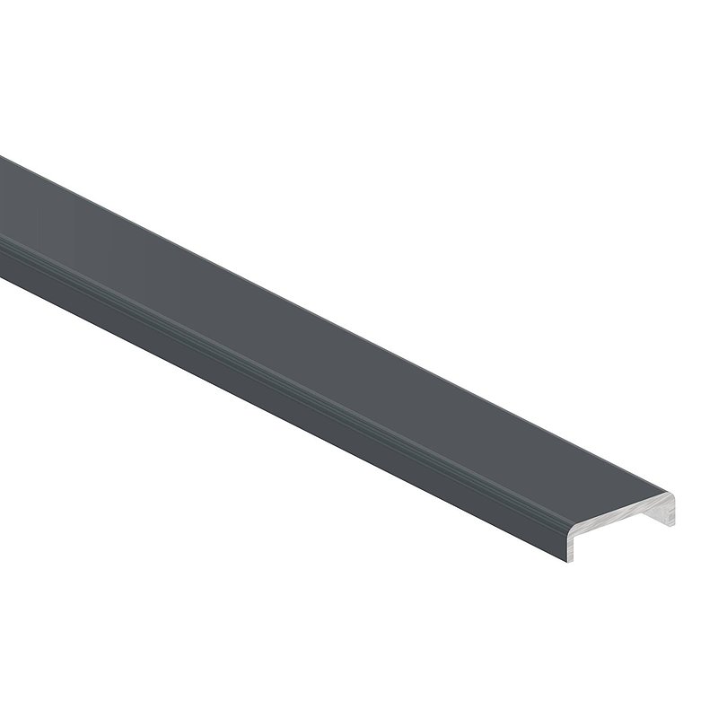 Kantenschutz EXTRA SLIM, für Glas 16,00 - 17,52mm, L: 6000mm, Aluminium RAL 7016