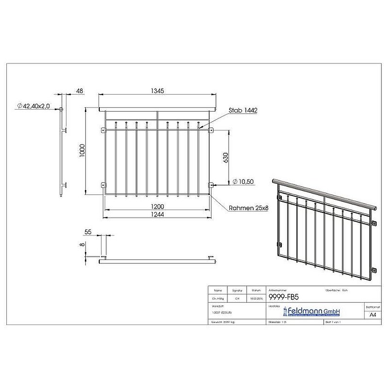Parapet grille