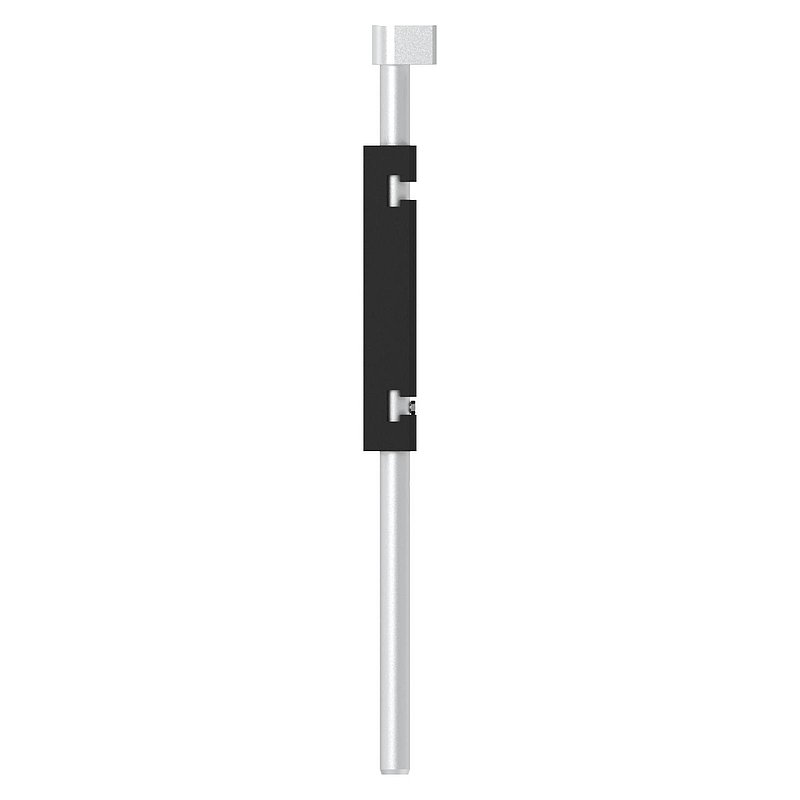 Verrou de sol avec longueur 490mm, à visser, RAL 9005 noir