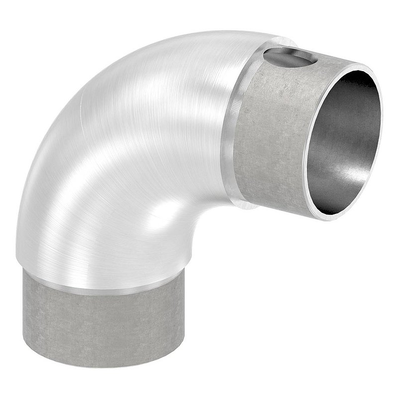 Tube coudé à 90°, réglable, pour tube Ø 48,3x2,0mm, V2A