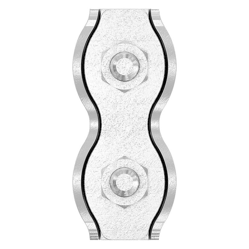 Serre-câble plat double pour câble 4mm, V4A