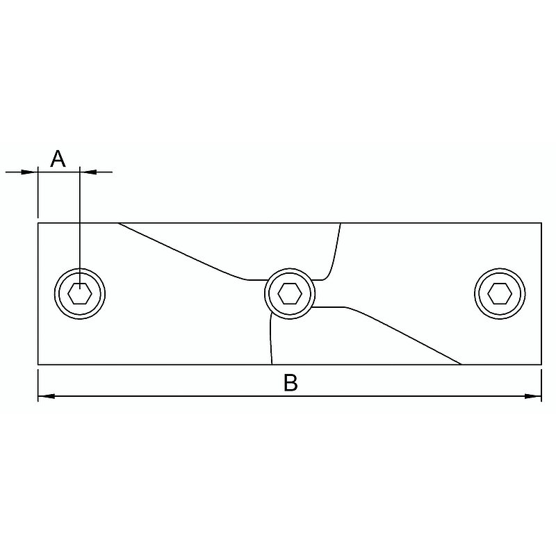 Raccord en croix, réglable 30 - 45°, pour tube Ø 33,7mm