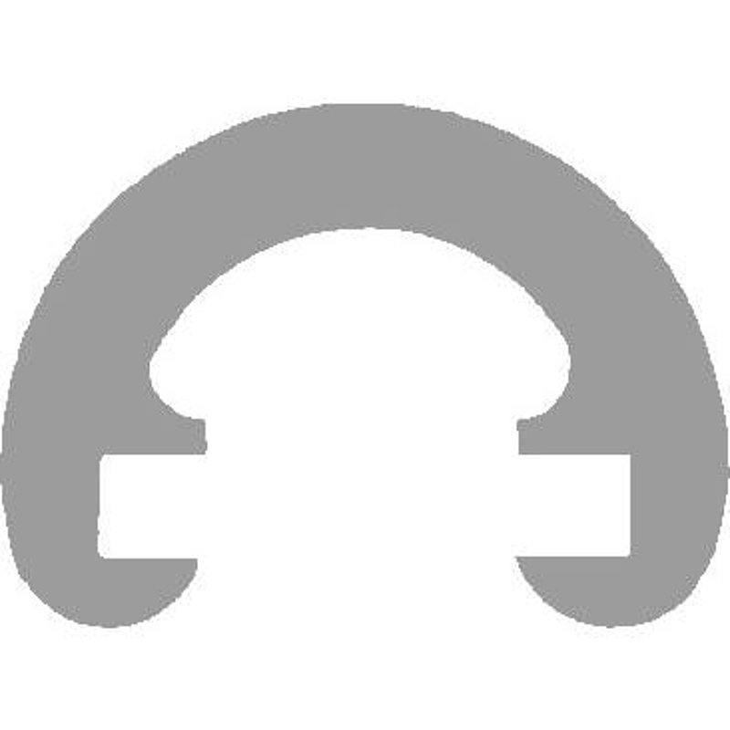 Profilé de main-courante en PVC Ø55mm pour 40x8mm, gris aluminium