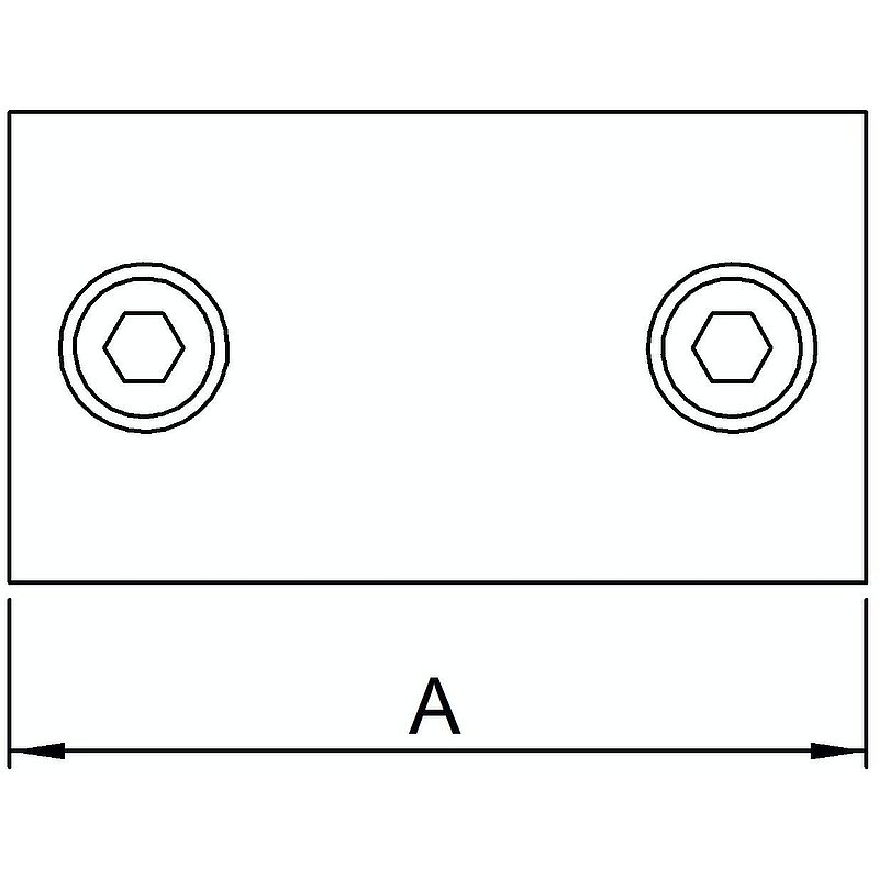 Connector, straight, for pipe Ø 26.9mm
