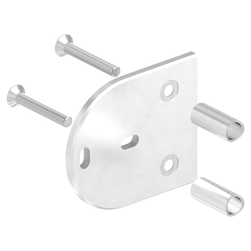Endhalterung für Rohr 42,4mm, V2A