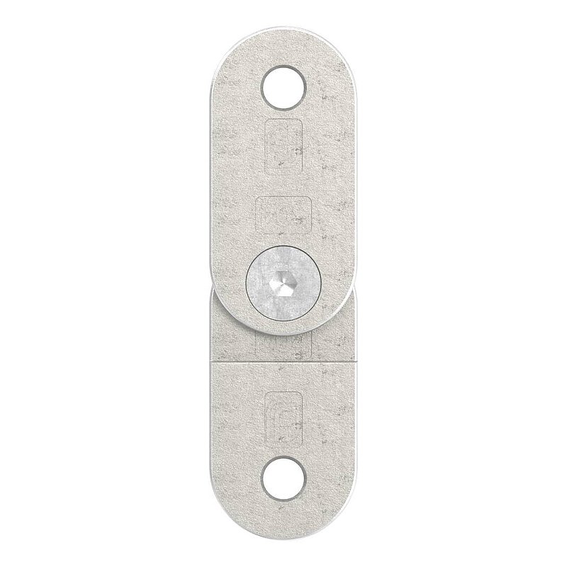 Handlaufanschlussplatte verstellbar, flach, V2A