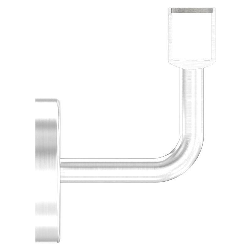 Handrail bracket for LED handrail (round plate and bracket welded), AISI304