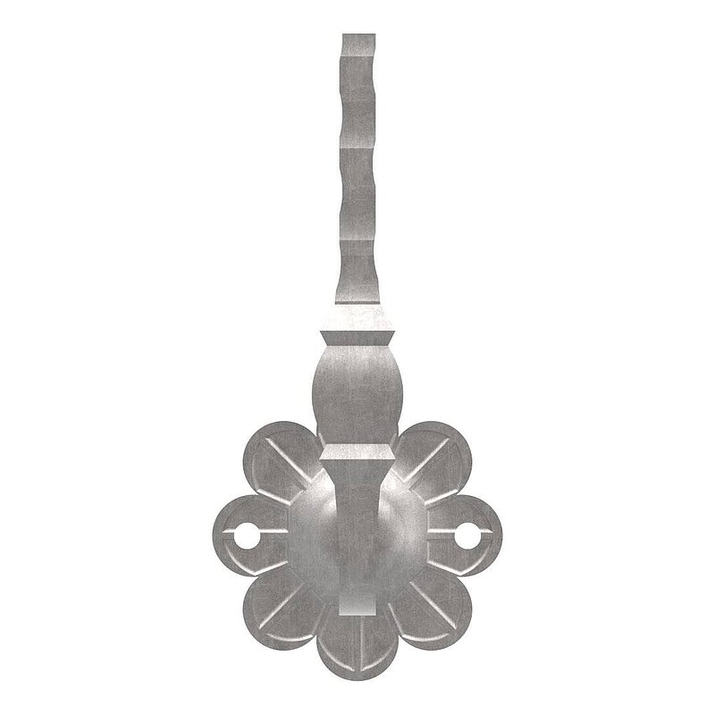 Support de mains courante avec embase ronde Ø93mm, plate