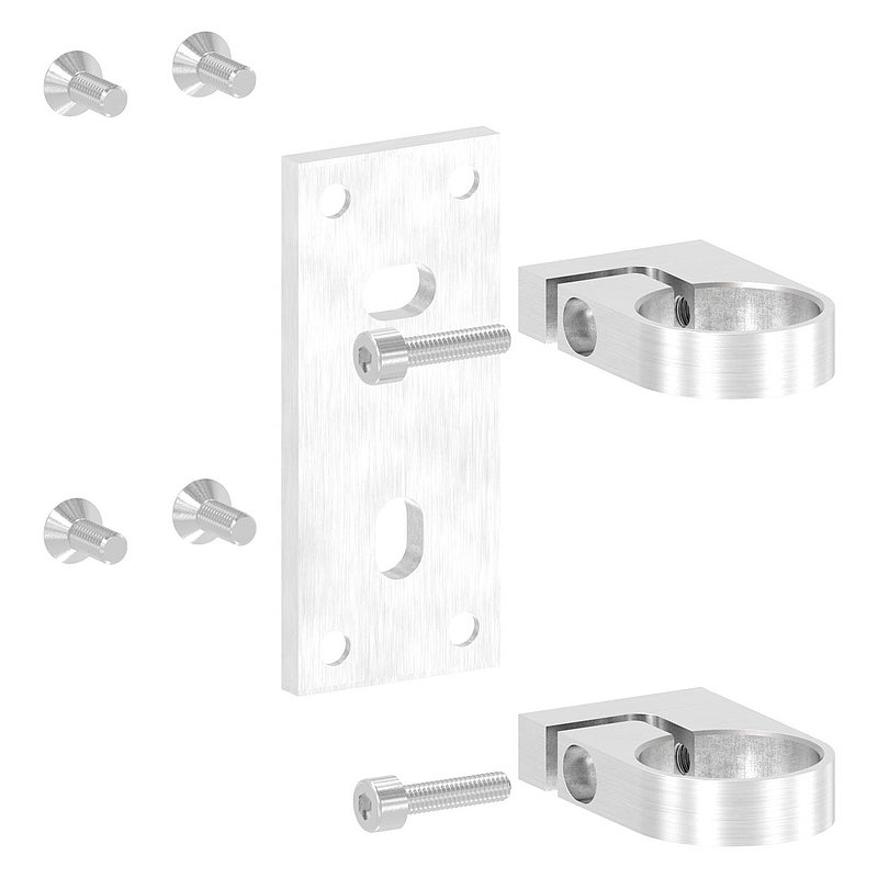 Wall mounting for railing posts 42.4 mm, AISI304