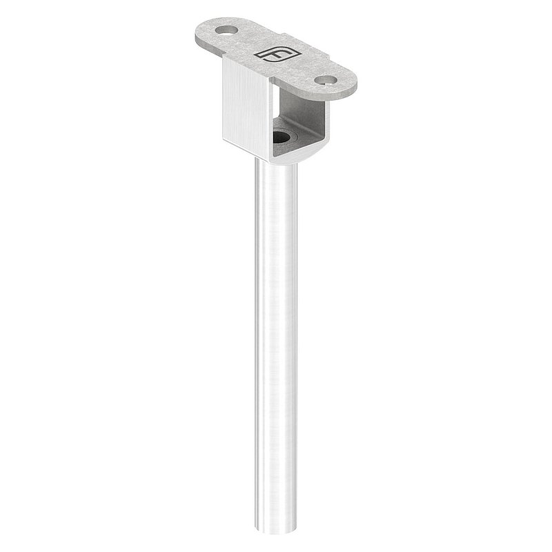 Stift mit Anschlussplatte für LED-Handlauf, hohl, V2A