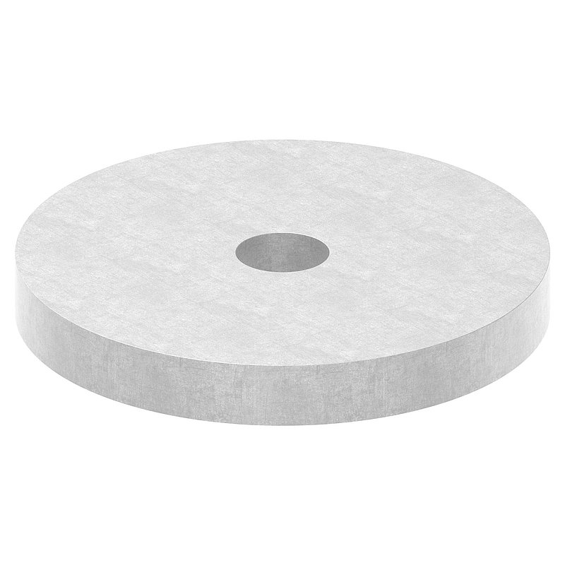 Load distribution plate round, Ø80x10mm, hot-dip galvanised steel