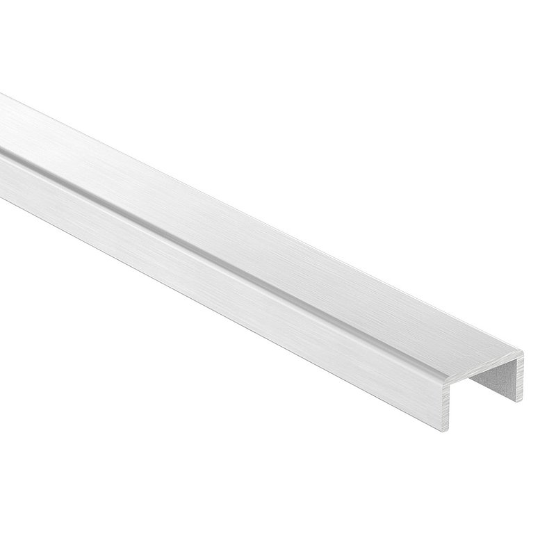 Aluminium-U-Profil, 22x12x2mm, L: 6000mm