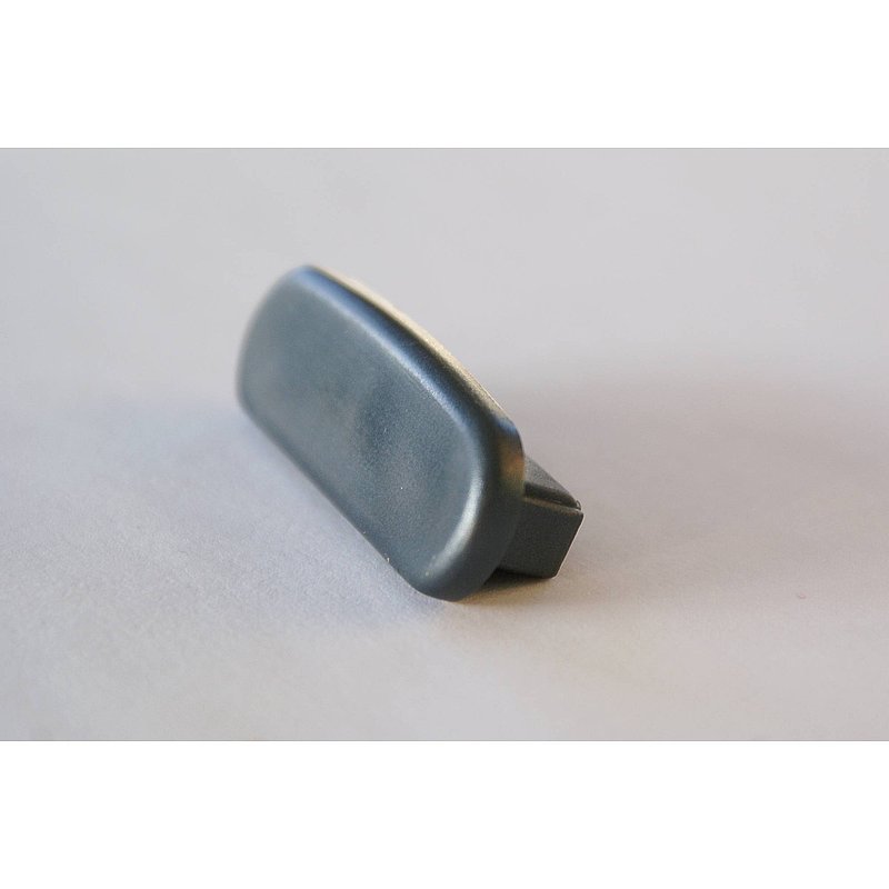 End cap for plastic handrail for 40x8mm, stratosanthracite gloss effect