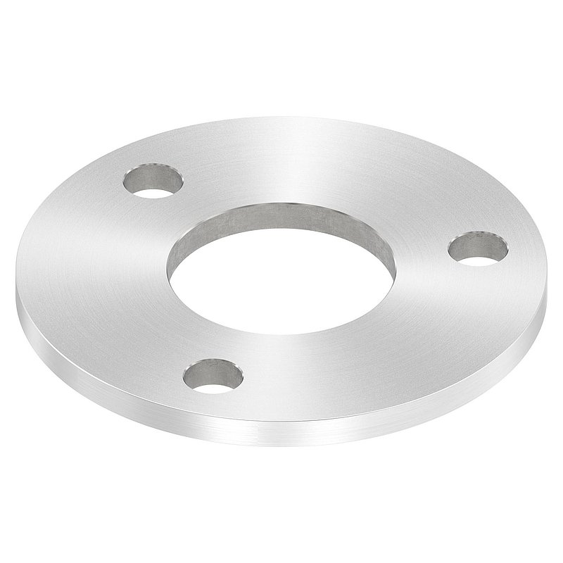 Anchor plate Ø 100x6mm, with round grinding, AISI304