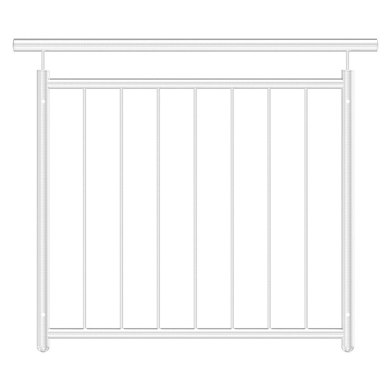 French balcony grille, straight, W: 1000mm, AISI304