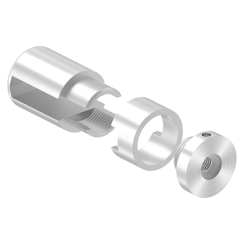 Brenk base holder for flat bars 40x10mm, AISI304
