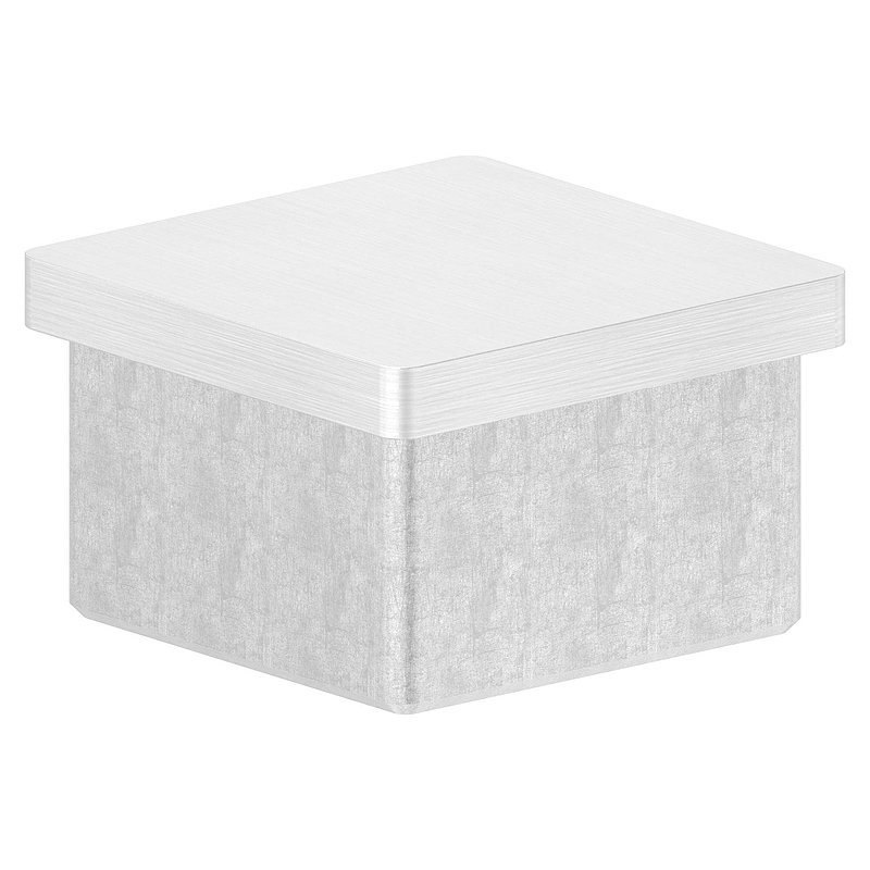 Capuchon à enfoncer, pour tube 40x40x2,0mm, V4A