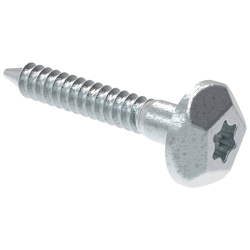 Sicherheitsschraube 7x40mm, Stahl verzinkt - blau passiviert