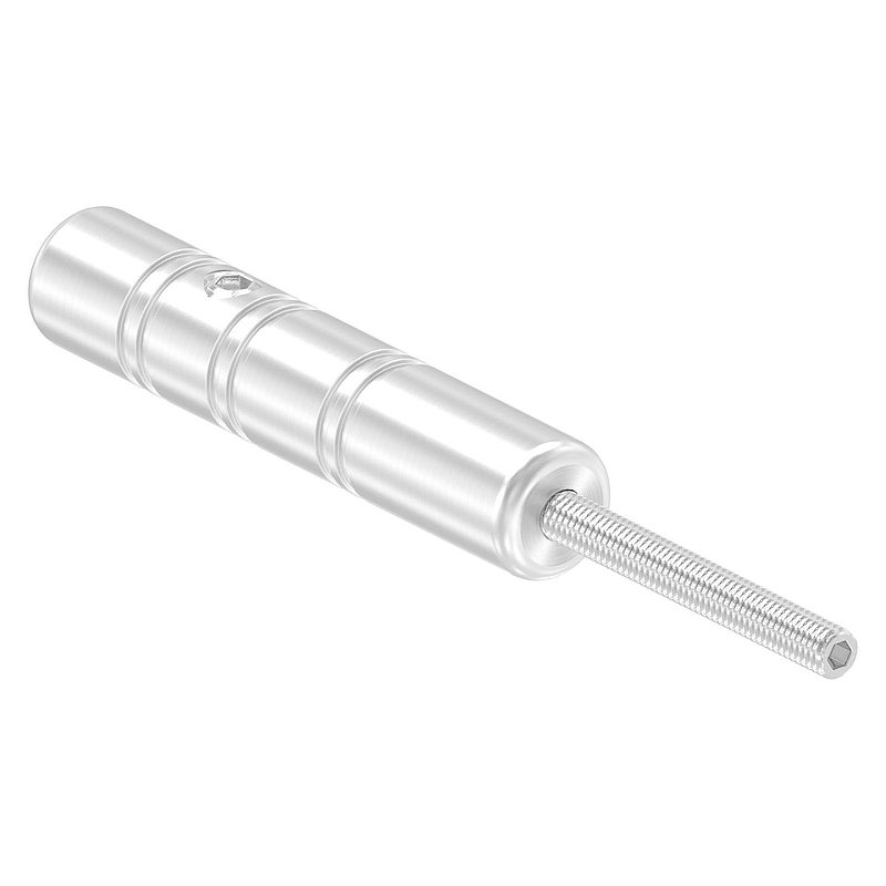 Threaded terminal for self-assembly, for 5mm cable, AISI304
