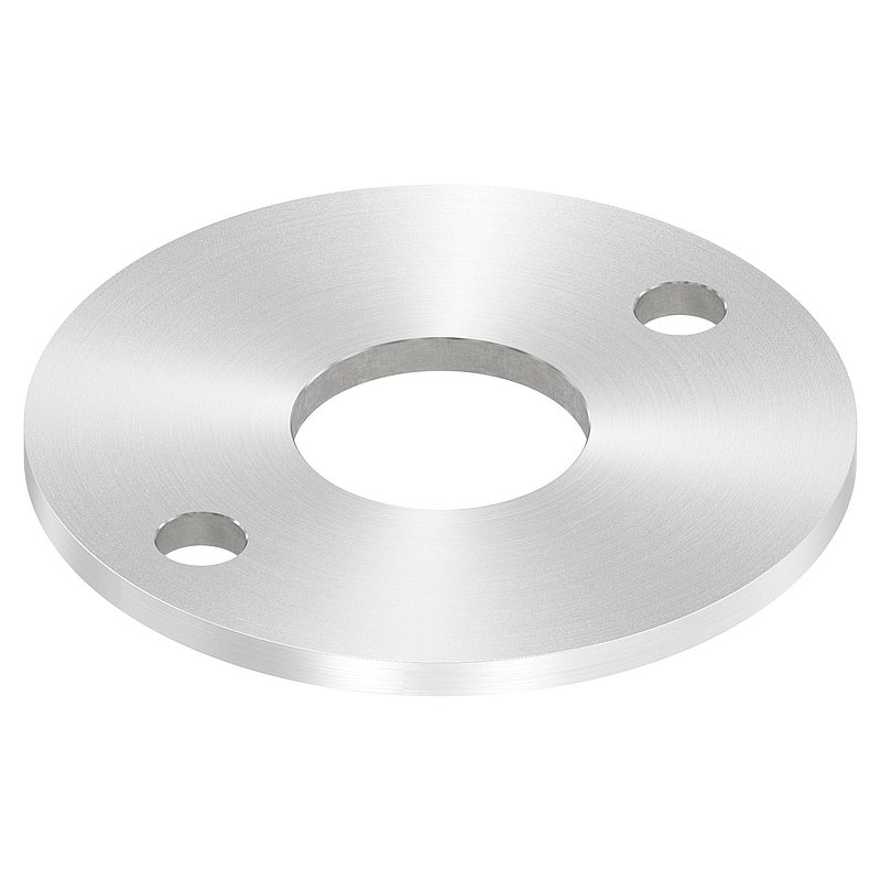 Anchor plate Ø 120x6mm, with round grinding, AISI304